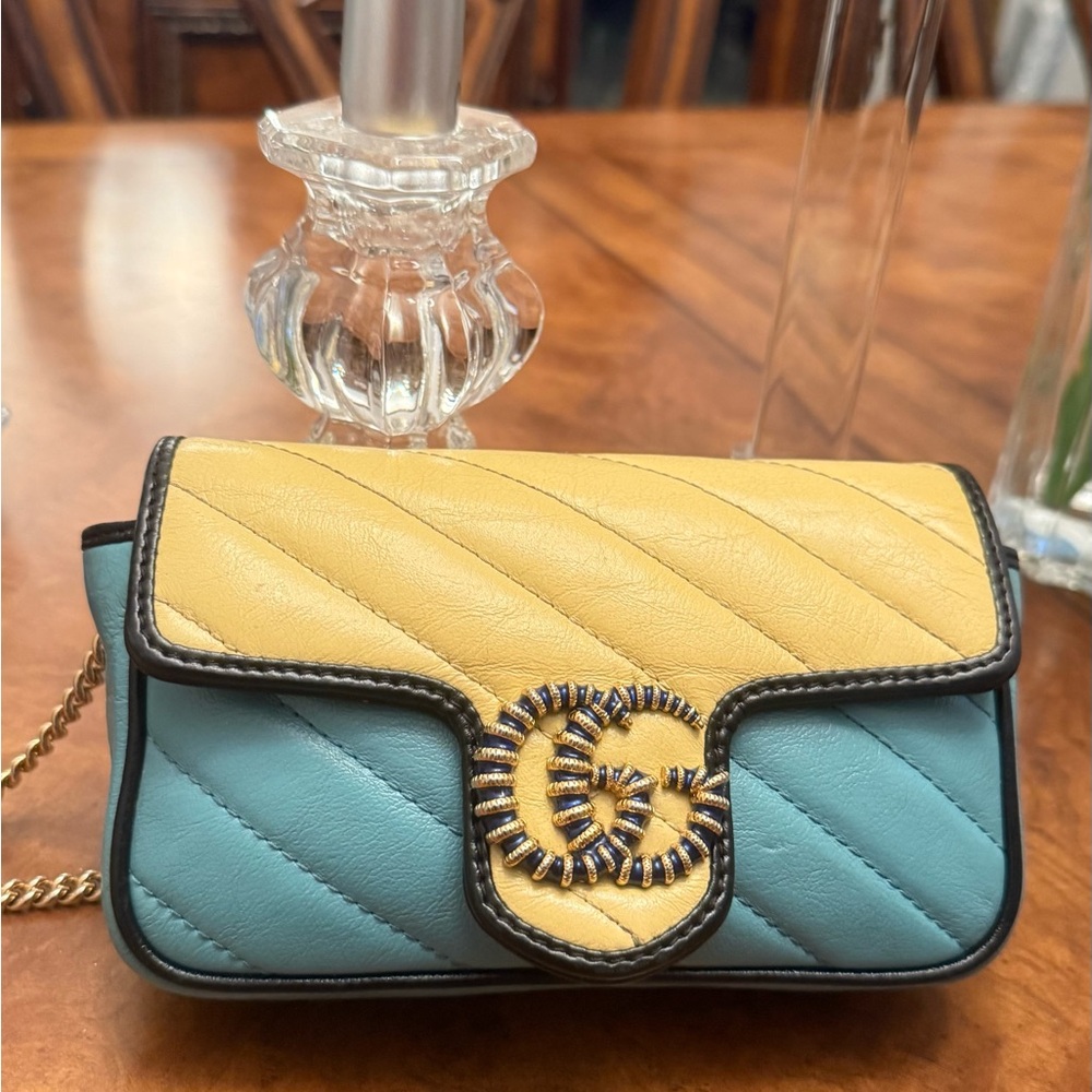 Gucci Mini GG Marmont Calfskin Leather Crossbody shoulder Bag Limited Edition - Picture 17 of 17